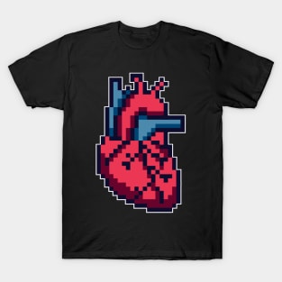 Pixel Realistic Heart T-Shirt